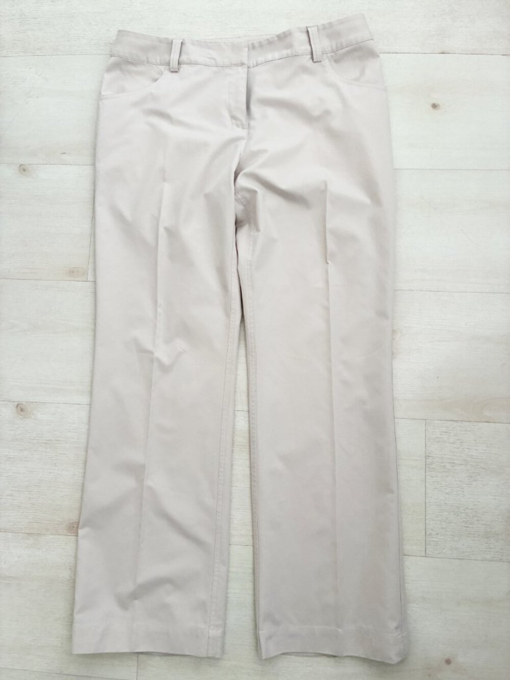 Adidas Climalite Women's Flat-Front Performance Golf Pants Beige AE7002 Size 10 - Picture 2 of 6